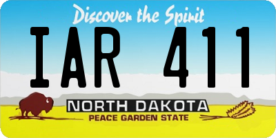 ND license plate IAR411