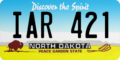 ND license plate IAR421
