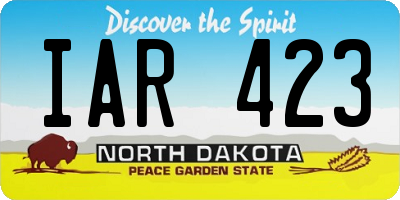 ND license plate IAR423