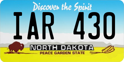 ND license plate IAR430