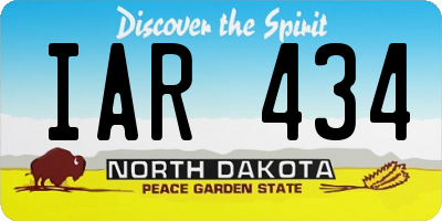 ND license plate IAR434