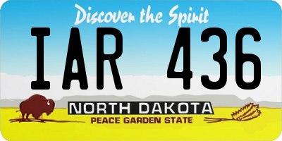 ND license plate IAR436
