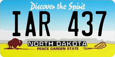 ND license plate IAR437