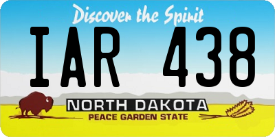 ND license plate IAR438