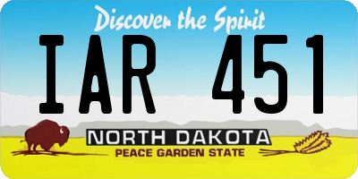 ND license plate IAR451