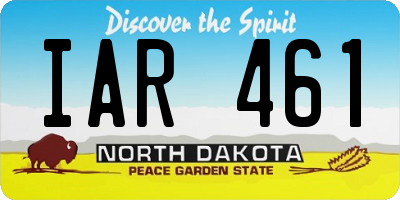 ND license plate IAR461