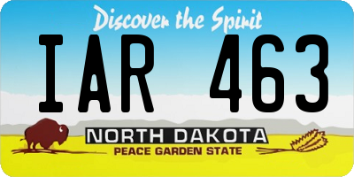ND license plate IAR463