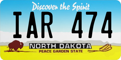 ND license plate IAR474