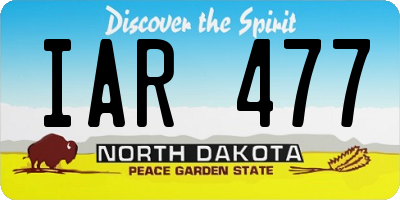 ND license plate IAR477