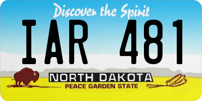 ND license plate IAR481