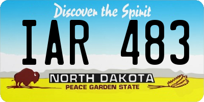 ND license plate IAR483