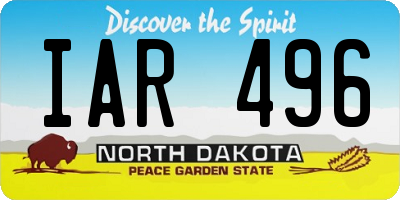 ND license plate IAR496