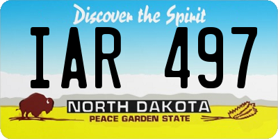 ND license plate IAR497