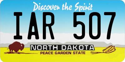 ND license plate IAR507