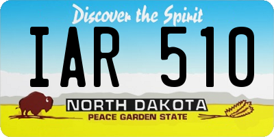 ND license plate IAR510