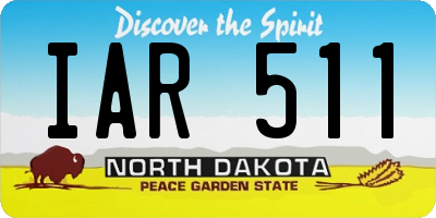 ND license plate IAR511
