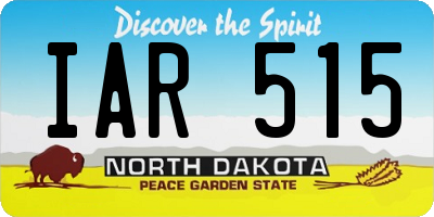 ND license plate IAR515