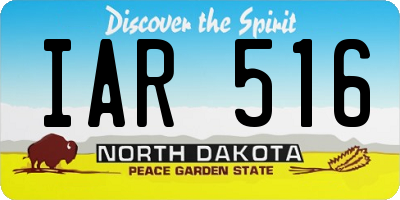 ND license plate IAR516