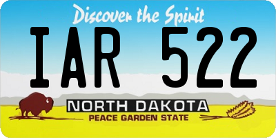 ND license plate IAR522