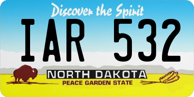 ND license plate IAR532