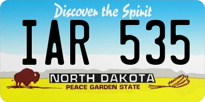 ND license plate IAR535