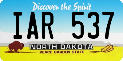 ND license plate IAR537