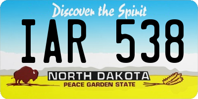 ND license plate IAR538