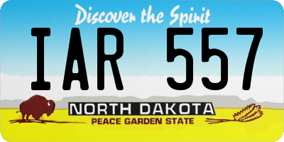 ND license plate IAR557