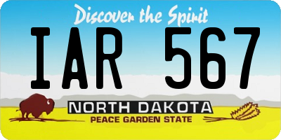 ND license plate IAR567