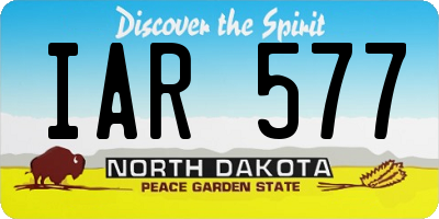 ND license plate IAR577