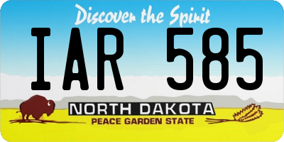 ND license plate IAR585