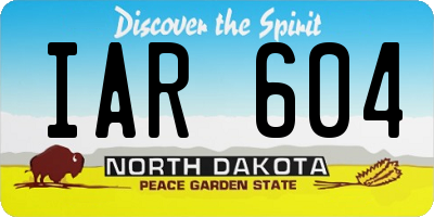 ND license plate IAR604