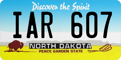 ND license plate IAR607