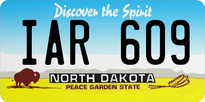 ND license plate IAR609