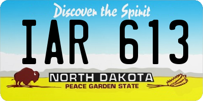 ND license plate IAR613