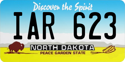 ND license plate IAR623