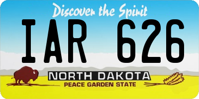 ND license plate IAR626