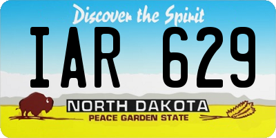 ND license plate IAR629
