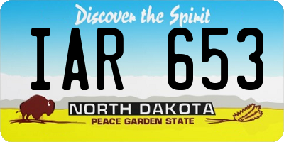 ND license plate IAR653