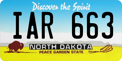 ND license plate IAR663
