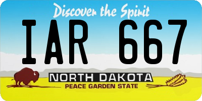 ND license plate IAR667