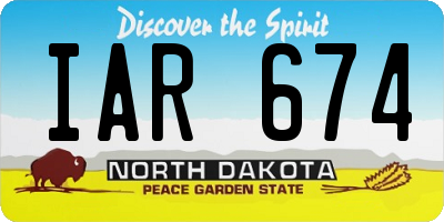 ND license plate IAR674