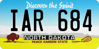 ND license plate IAR684