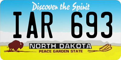 ND license plate IAR693