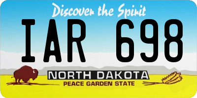 ND license plate IAR698