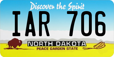 ND license plate IAR706