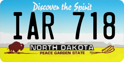 ND license plate IAR718