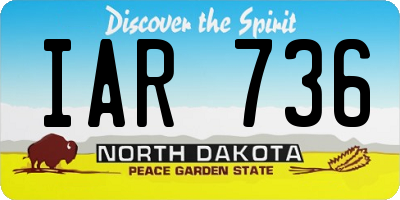 ND license plate IAR736