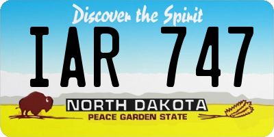 ND license plate IAR747