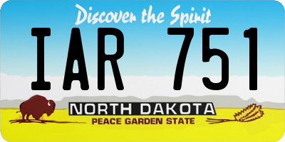 ND license plate IAR751